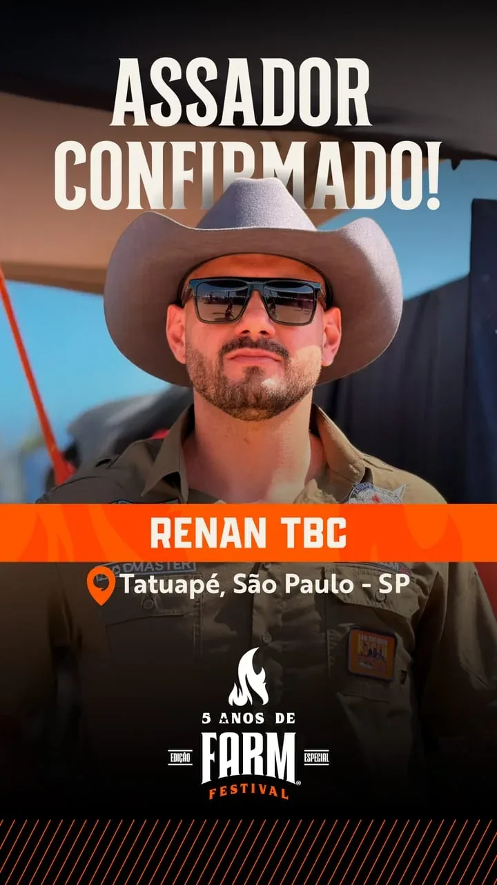 Assador confirmado: Renan TBC