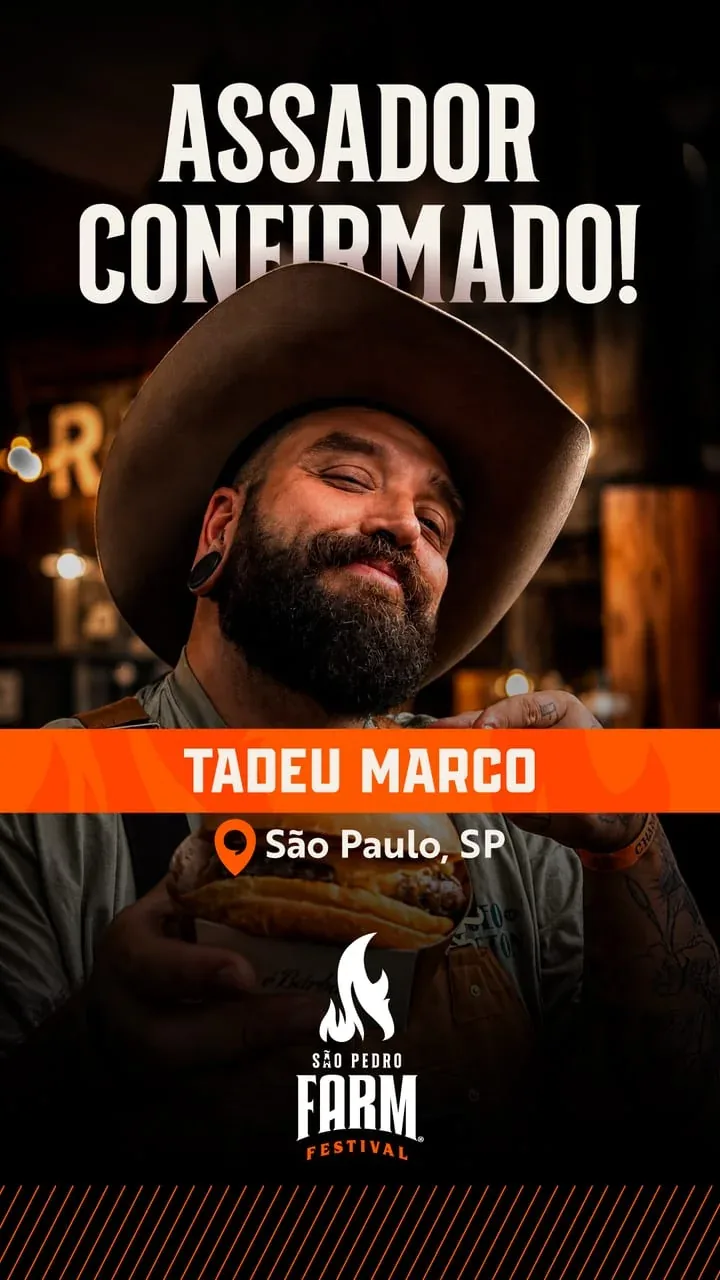 Assador confirmado: Tadeu De Marco